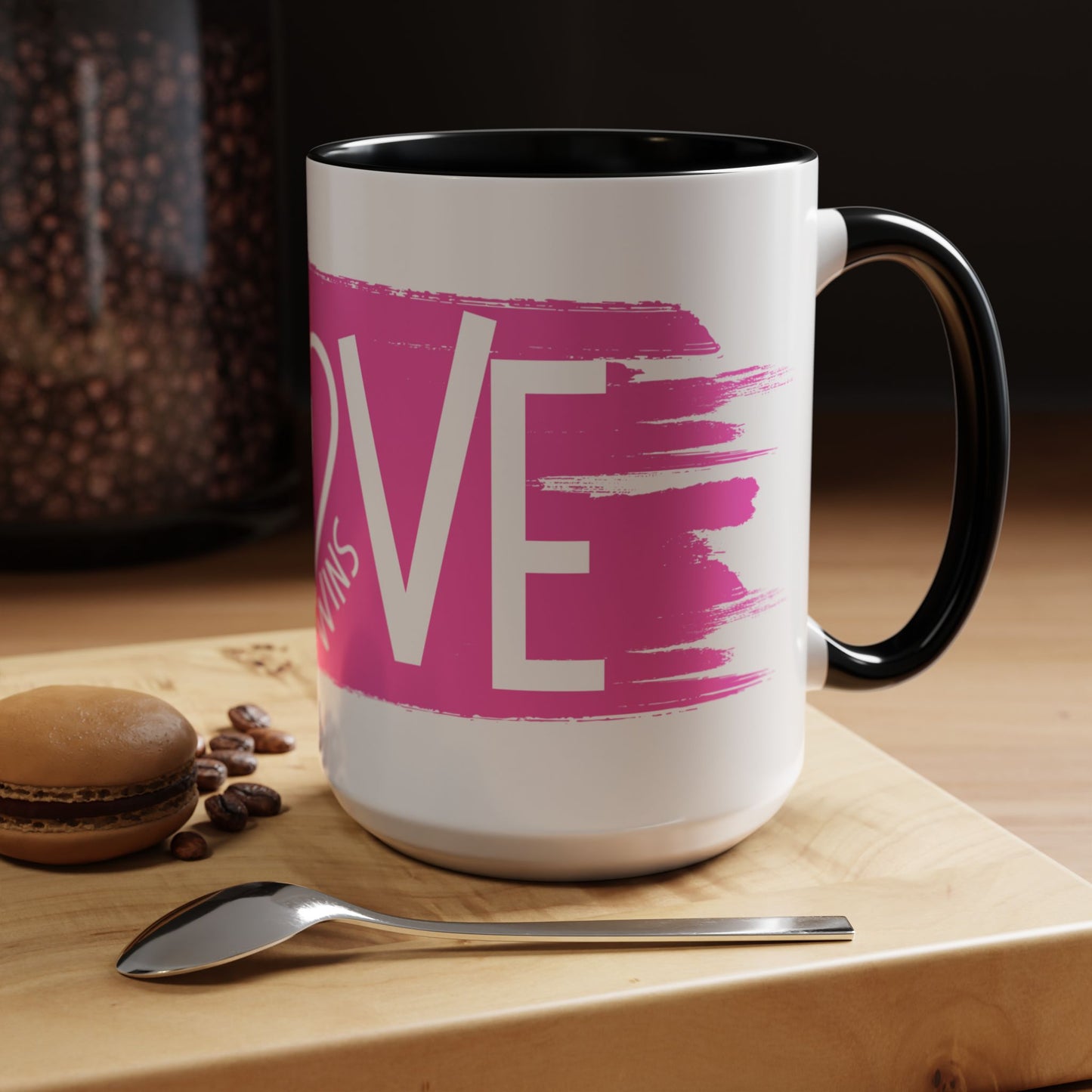 Love Wins Accent Coffee Mug (11, 15oz)