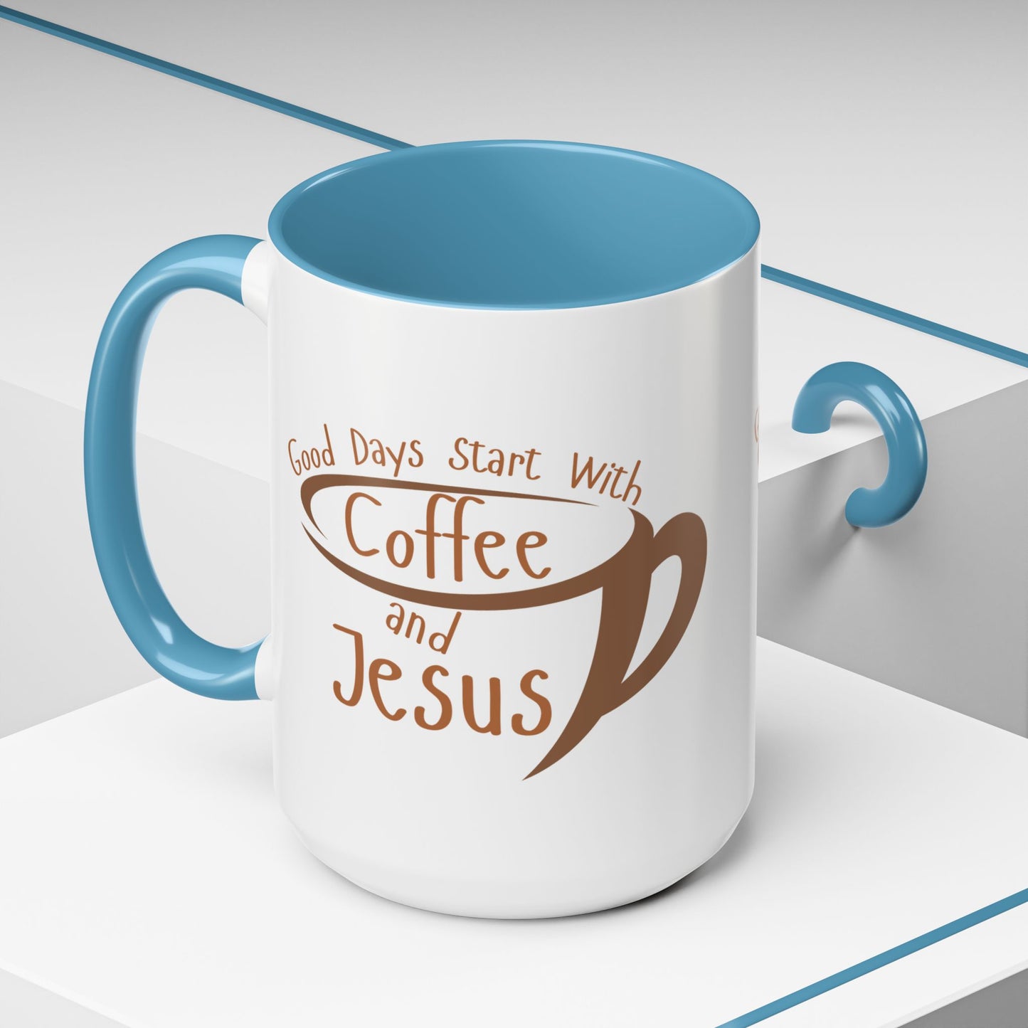 Coffee and Jesus Mug Accent Coffee Mug (11, 15oz)