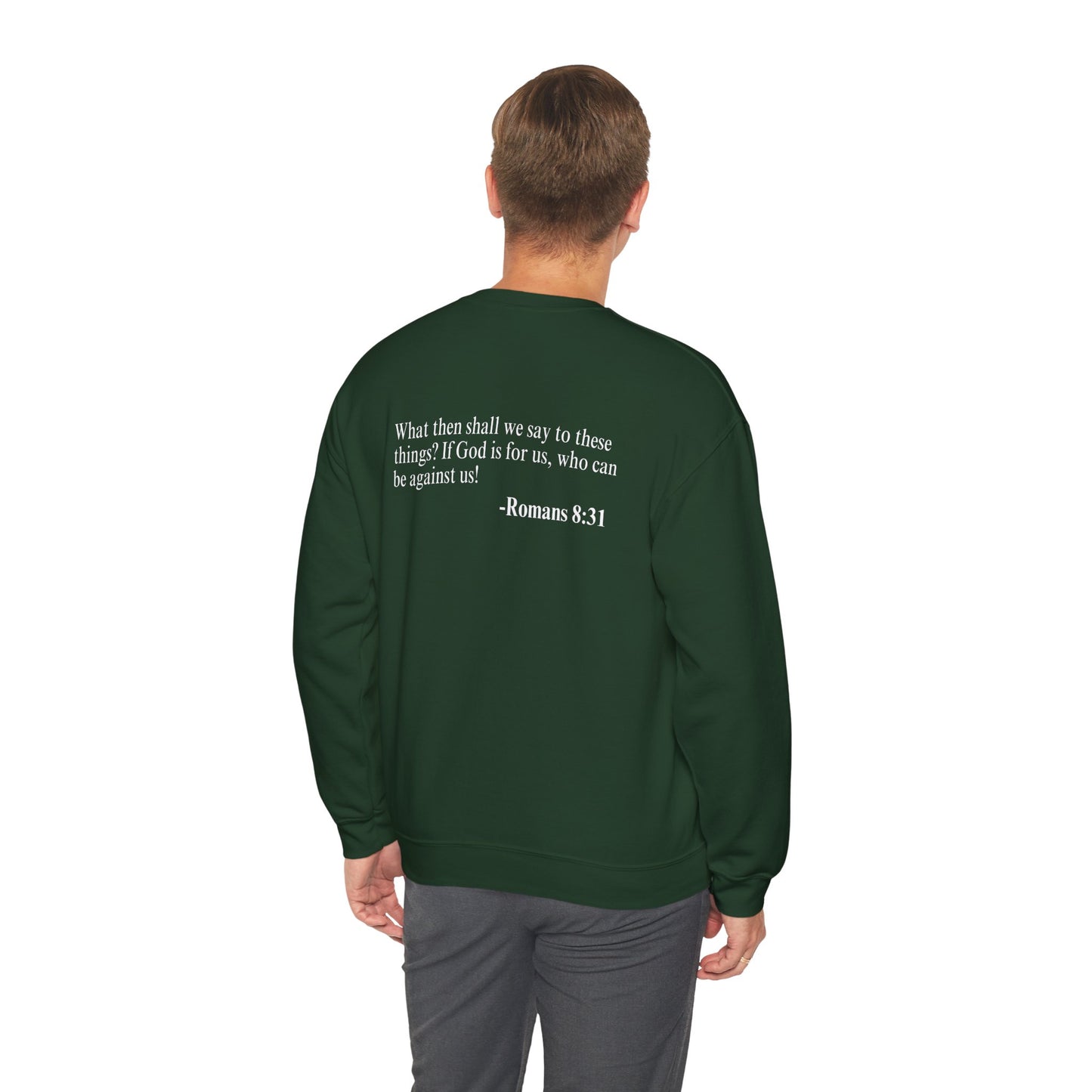 Number Series 831 (Romans 8:31) Unisex Heavy Blend™ Crewneck Sweatshirt