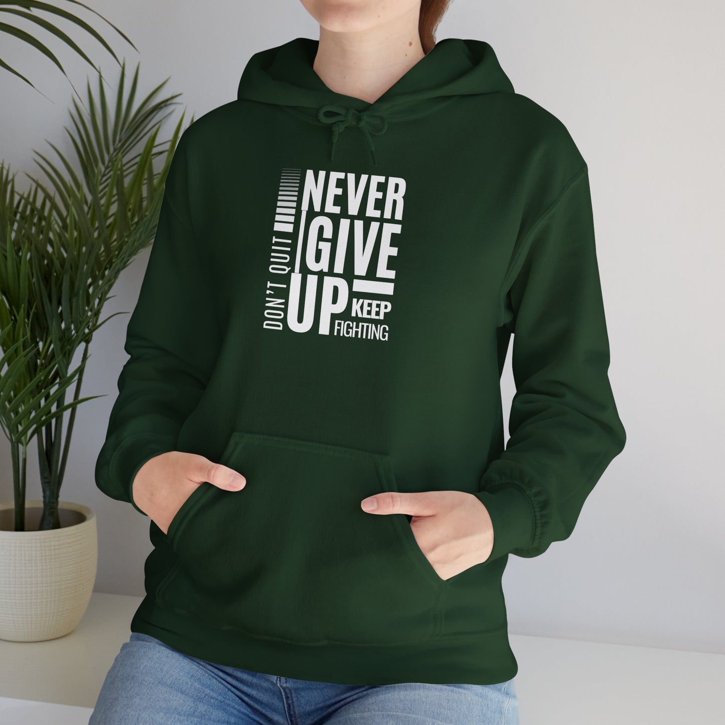 "JUST WIN" FRONT/BACK design Unisex Hooded Sweatshirt - Wear it Boldly to Say it Loudly!