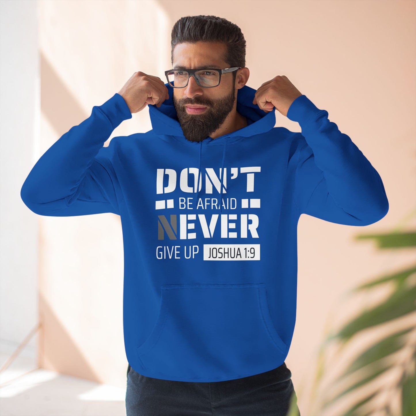 "Don't (N)EVER"  Three-Panel Fleece Hoodie - Wear it Boldly to Say it Loudly!