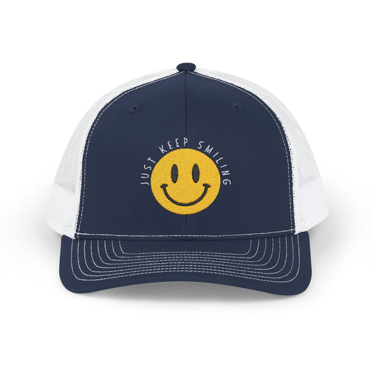 Keep Smiling Snapback Trucker Cap