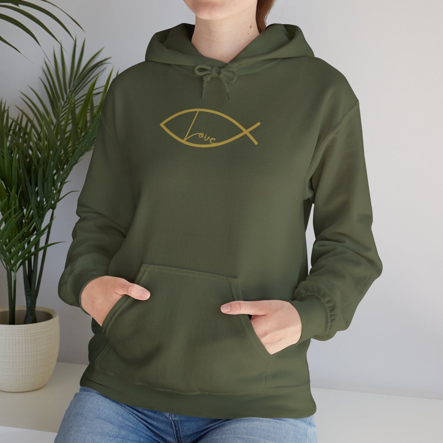 Love- Ichthys Unisex Heavy Blend™ Hooded Sweatshirt - Wear it Boldly to Say it Loudly!