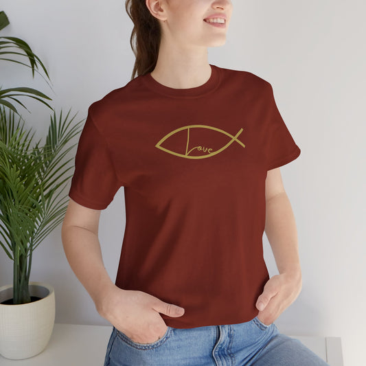 ICHTHYS (Christian Fish) Symbol-  Short Sleeve Tee - WEAR IT BOLDLY TO SAY IT LOUDLY!