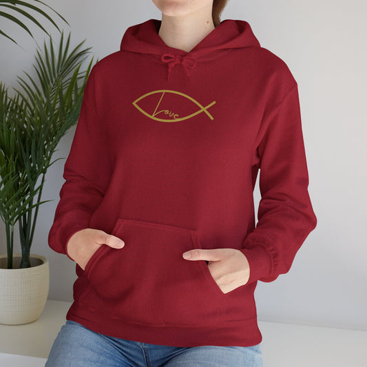 Love- Ichthys Unisex Heavy Blend™ Hooded Sweatshirt - Wear it Boldly to Say it Loudly!