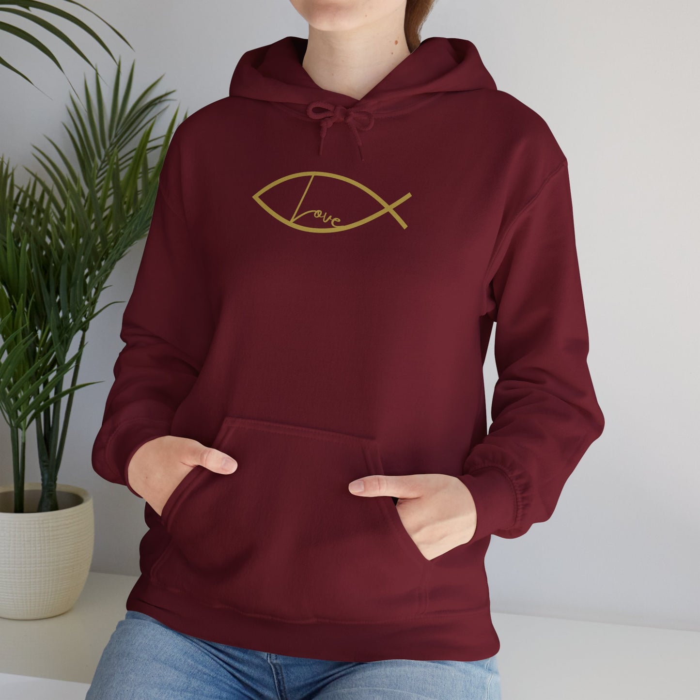 Love- Ichthys Unisex Heavy Blend™ Hooded Sweatshirt - Wear it Boldly to Say it Loudly!