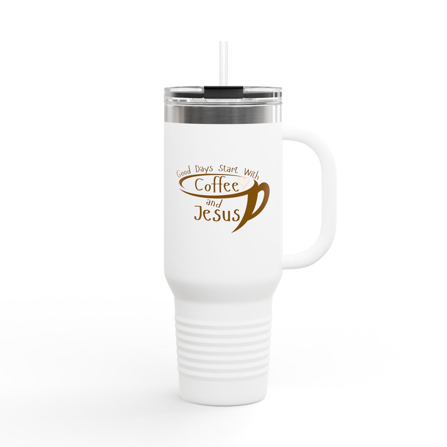 Coffee and Jesus - Insulated Travel Mug, 40oz