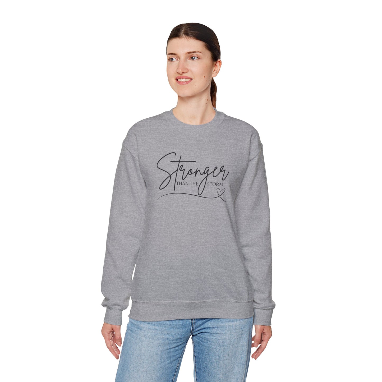 STRONGER than the storm - Crewneck Sweatshirt