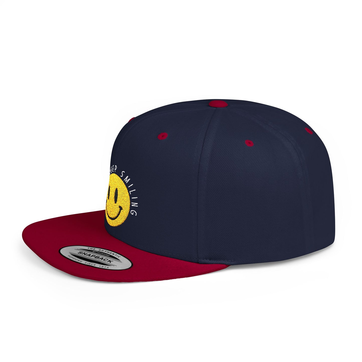 Snapback Cap - Just Keep Smiling Positive Vibes