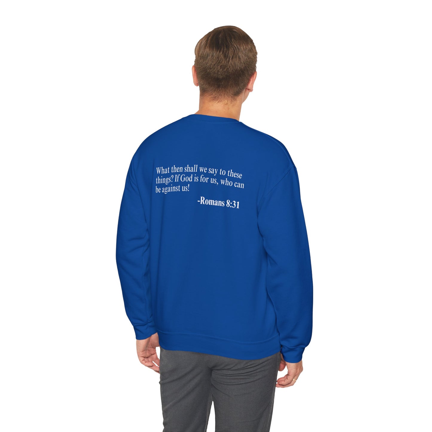 Number Series 831 (Romans 8:31) Unisex Heavy Blend™ Crewneck Sweatshirt