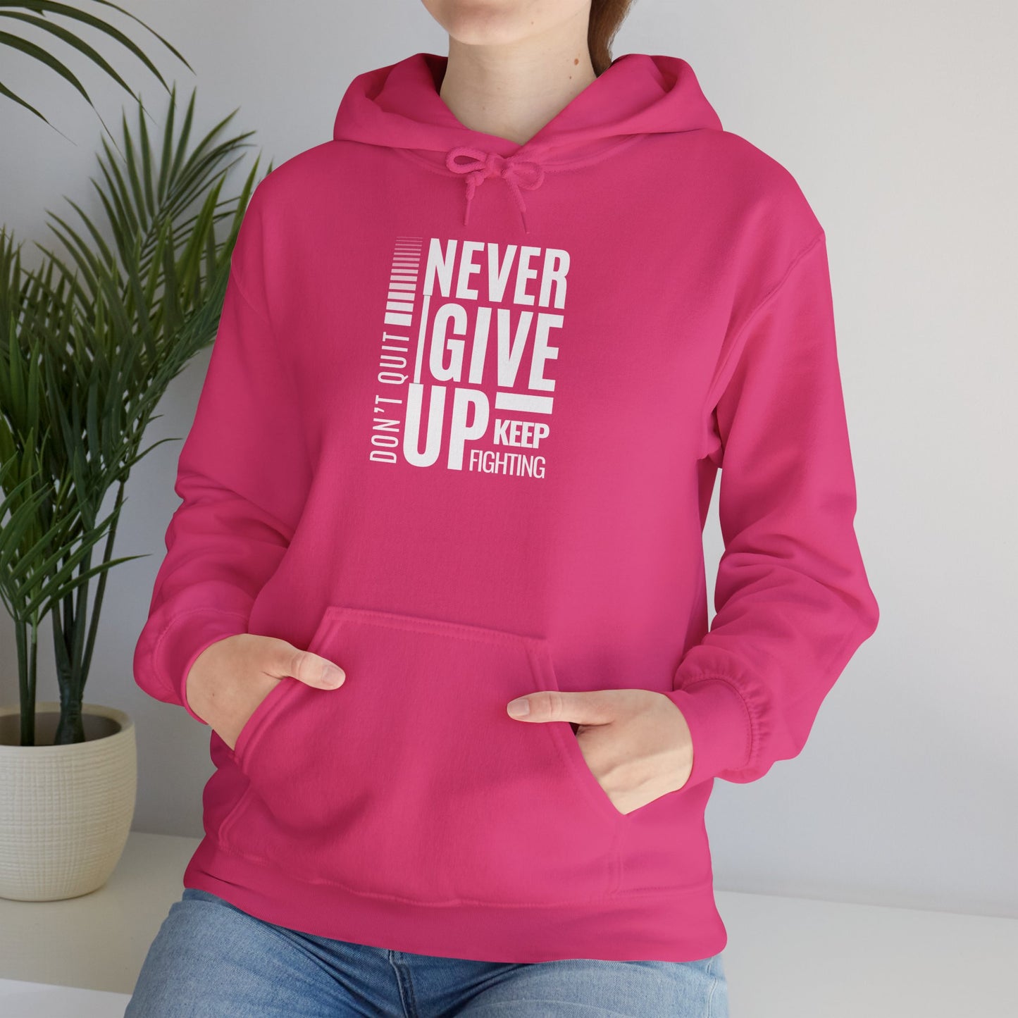 "JUST WIN" FRONT/BACK design Unisex Hooded Sweatshirt - Wear it Boldly to Say it Loudly!