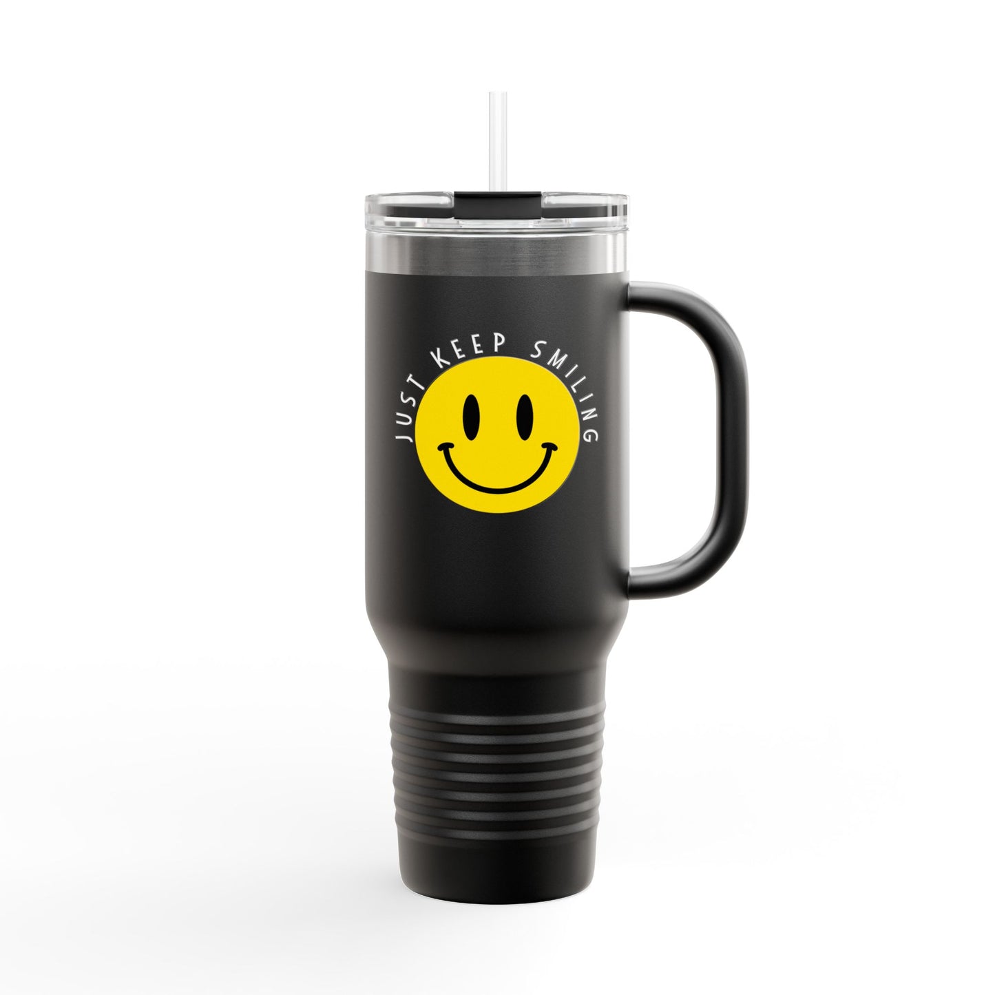 Just Keep Smiling Insulated Travel Mug, 40oz