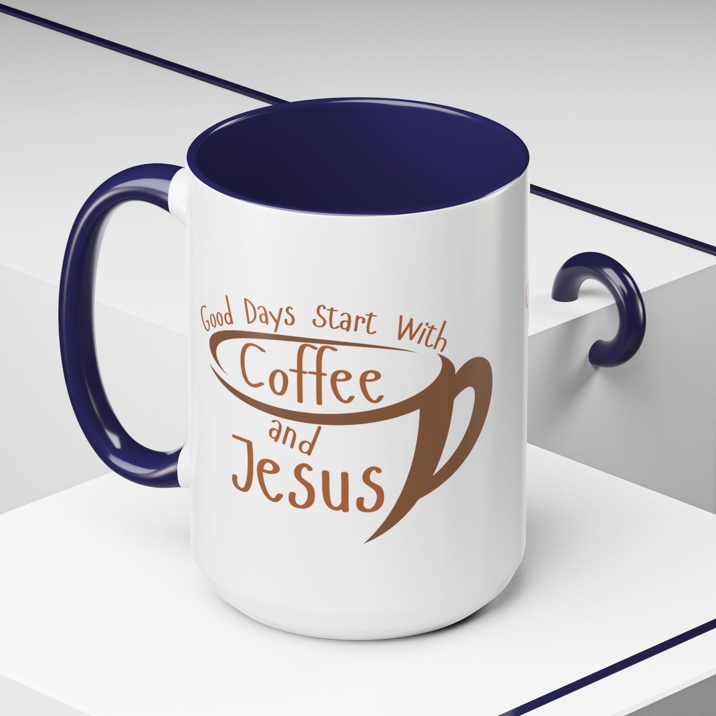 Coffee and Jesus Mug Accent Coffee Mug (11, 15oz)