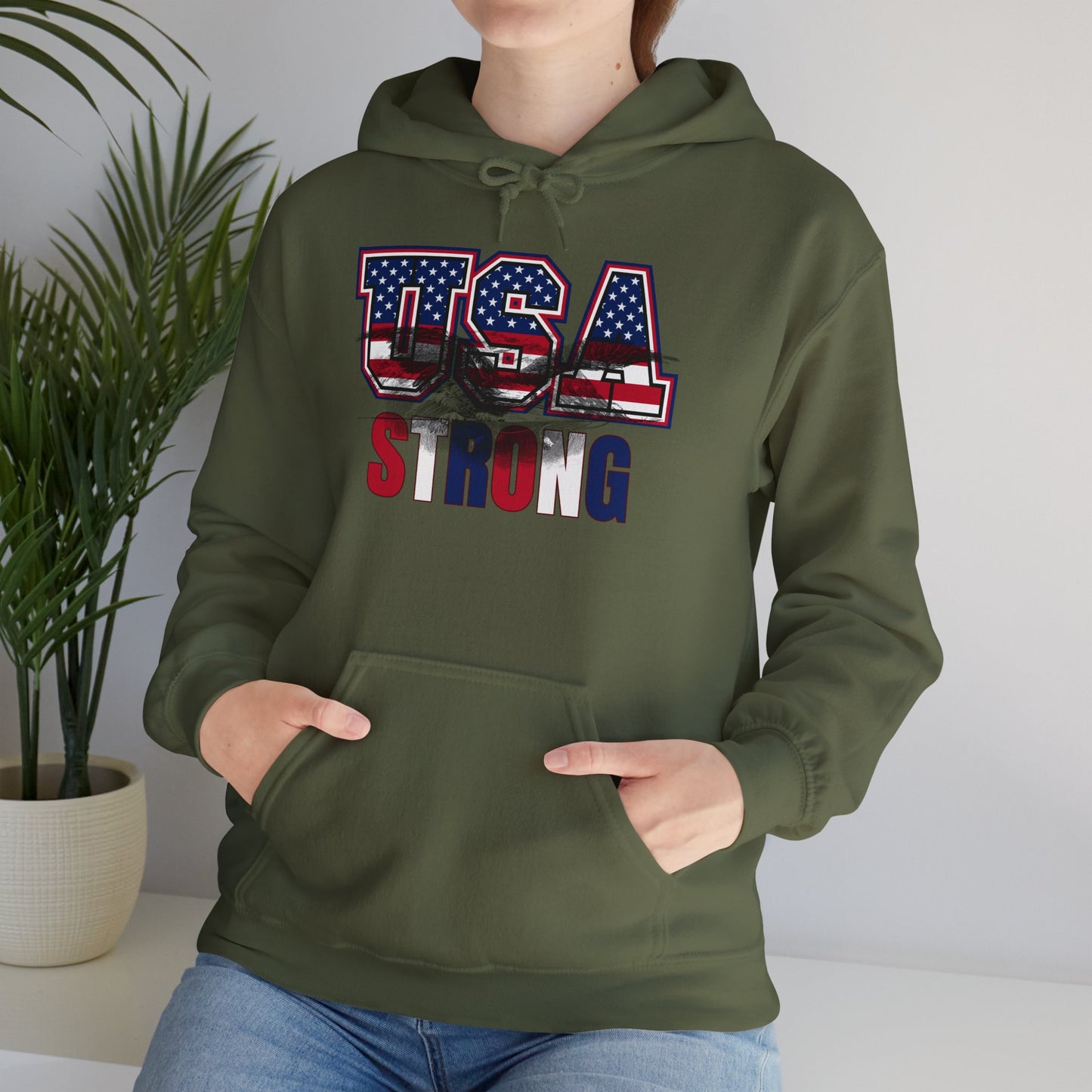 USA Strong Hooded Sweatshirt - Wear it Boldly to Say it Loudly!