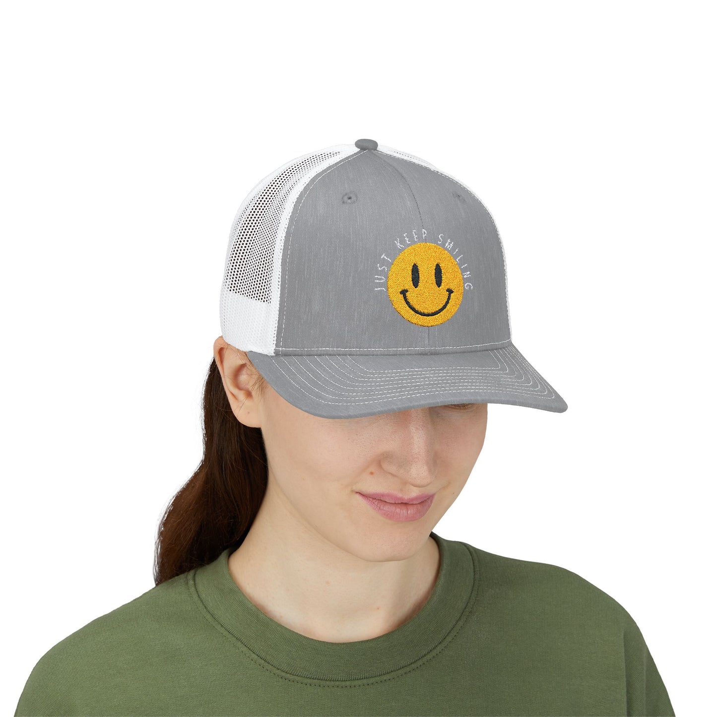 Keep Smiling Snapback Trucker Cap