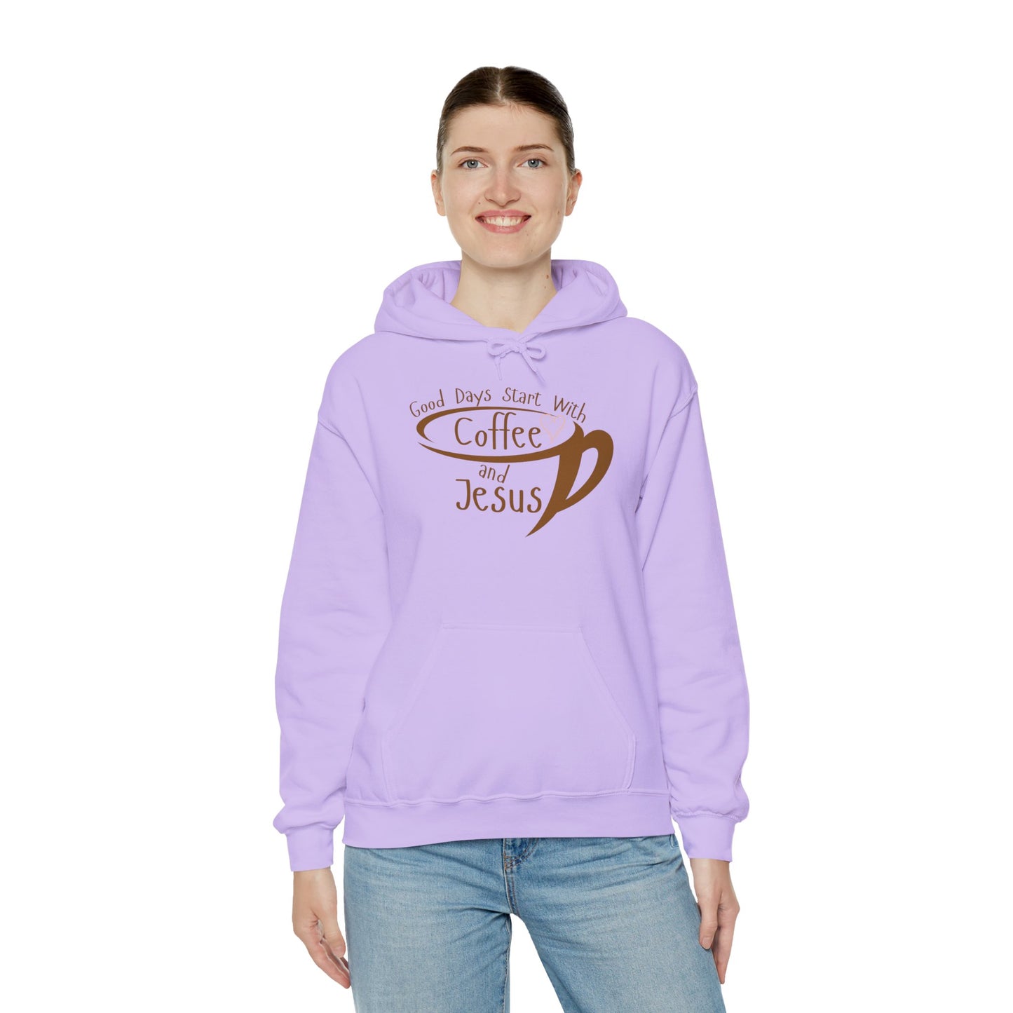 "Good Days Start with Coffee and Jesus" Unisex Hooded Sweatshirt - Wear it Boldly to Say it Loudly!