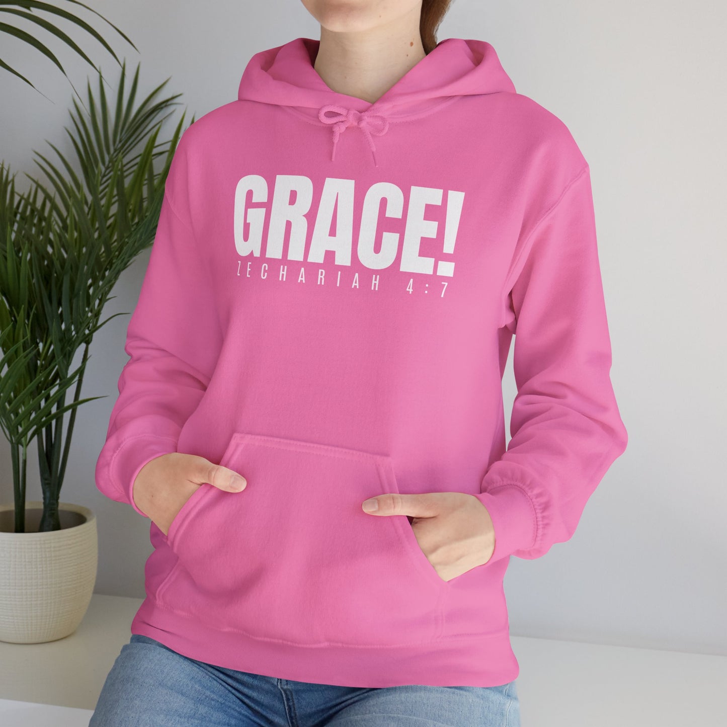 GRACE! (Zech 4:7) Unisex Hooded Sweatshirt - Wear it Boldly to Say it Loudly!