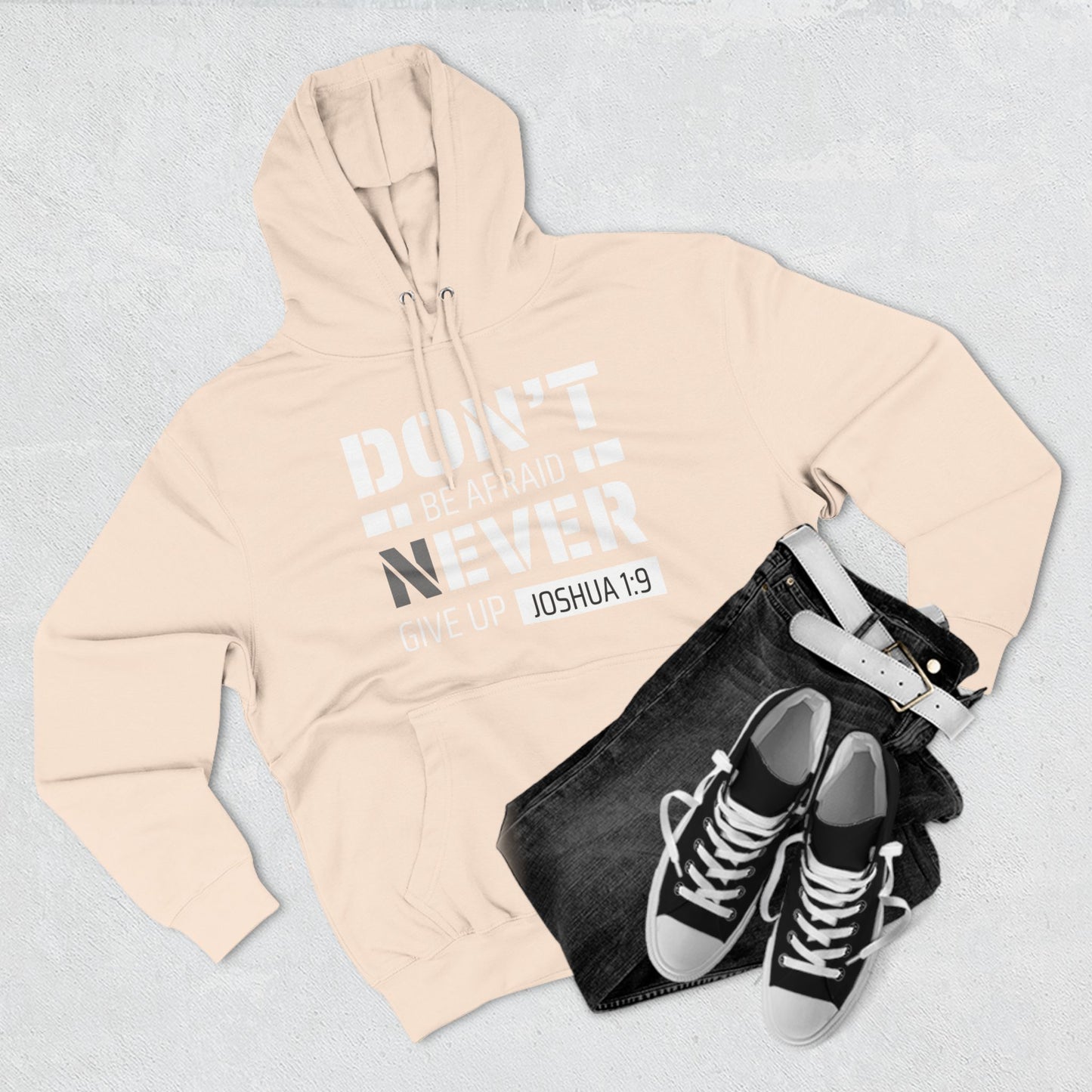 "Don't (N)EVER"  Three-Panel Fleece Hoodie - Wear it Boldly to Say it Loudly!