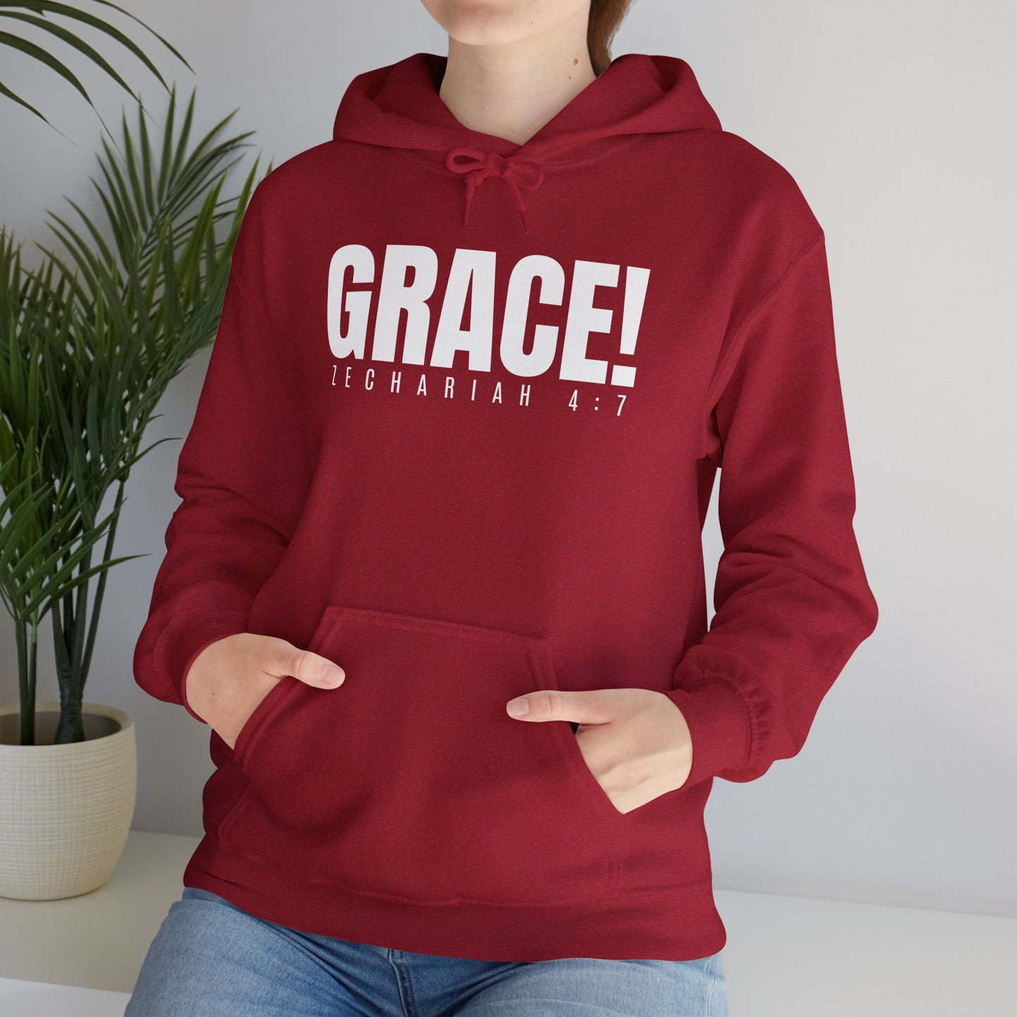 GRACE! (Zech 4:7) Unisex Hooded Sweatshirt - Wear it Boldly to Say it Loudly!