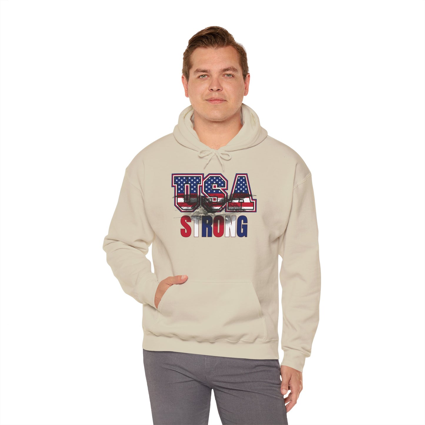 USA Strong Hooded Sweatshirt - Wear it Boldly to Say it Loudly!