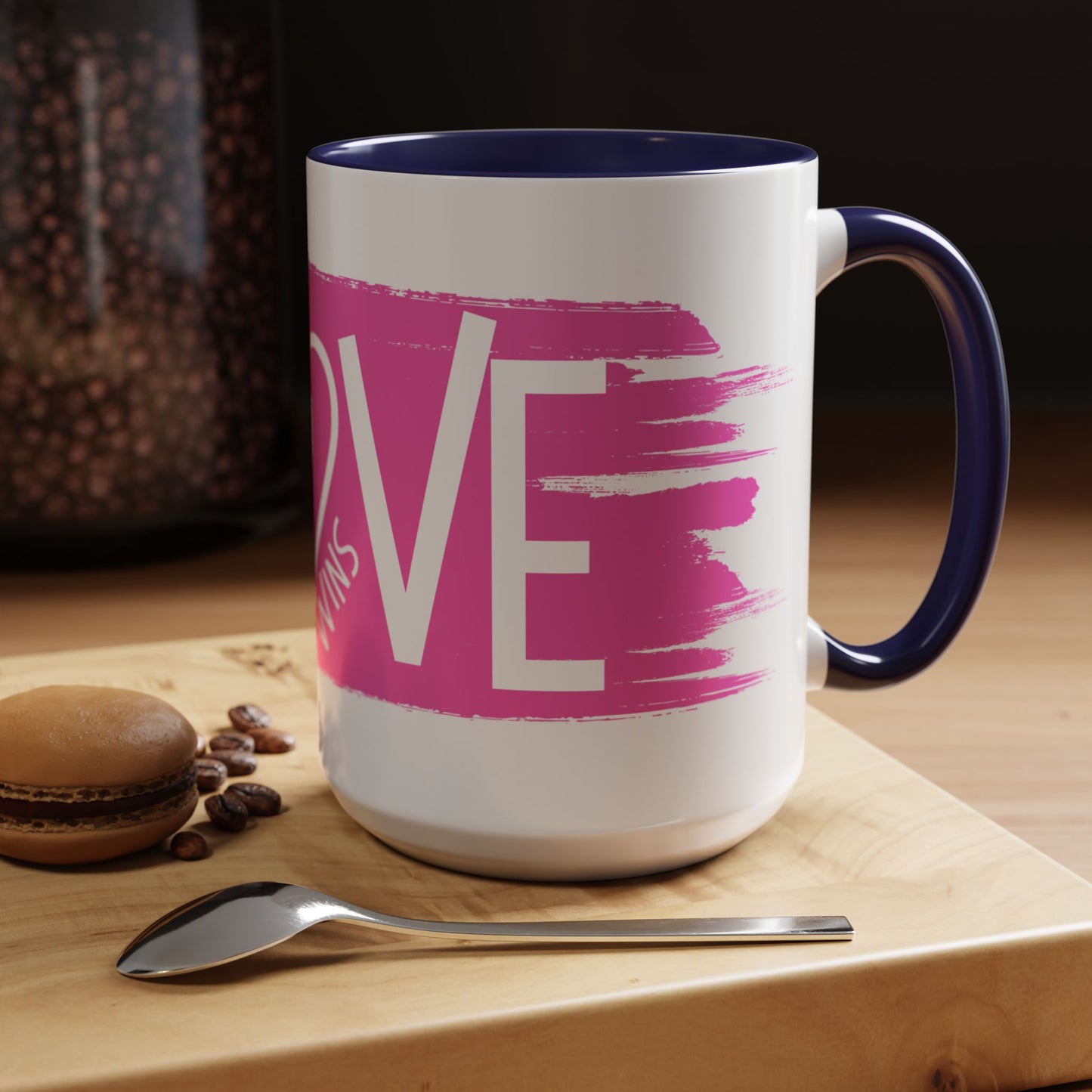 Love Wins Accent Coffee Mug (11, 15oz)