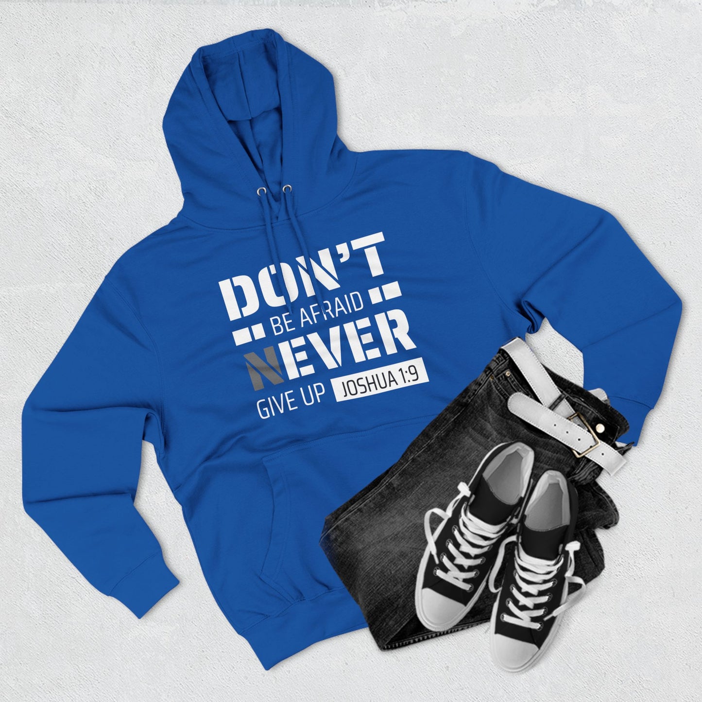 "Don't (N)EVER"  Three-Panel Fleece Hoodie - Wear it Boldly to Say it Loudly!