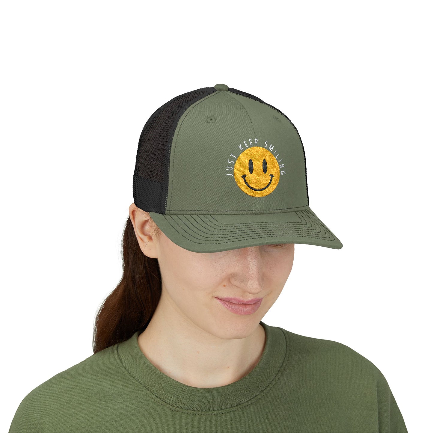 Keep Smiling Snapback Trucker Cap