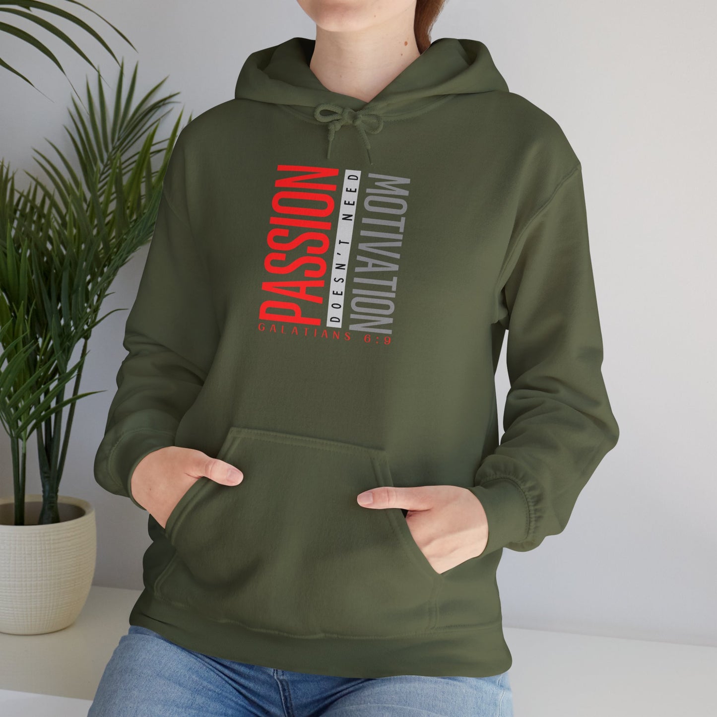 "Passion doesn't need Motivation" Unisex Hooded Sweatshirt - Wear it Boldly to Say it Loudly!