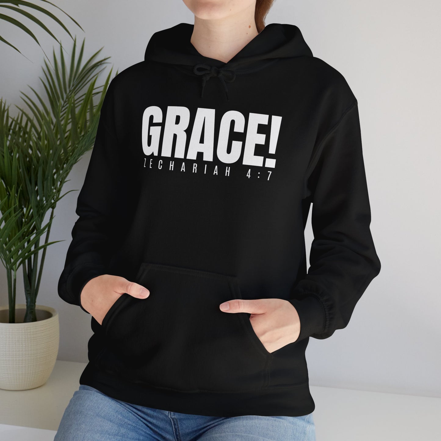 GRACE! (Zech 4:7) Unisex Hooded Sweatshirt - Wear it Boldly to Say it Loudly!