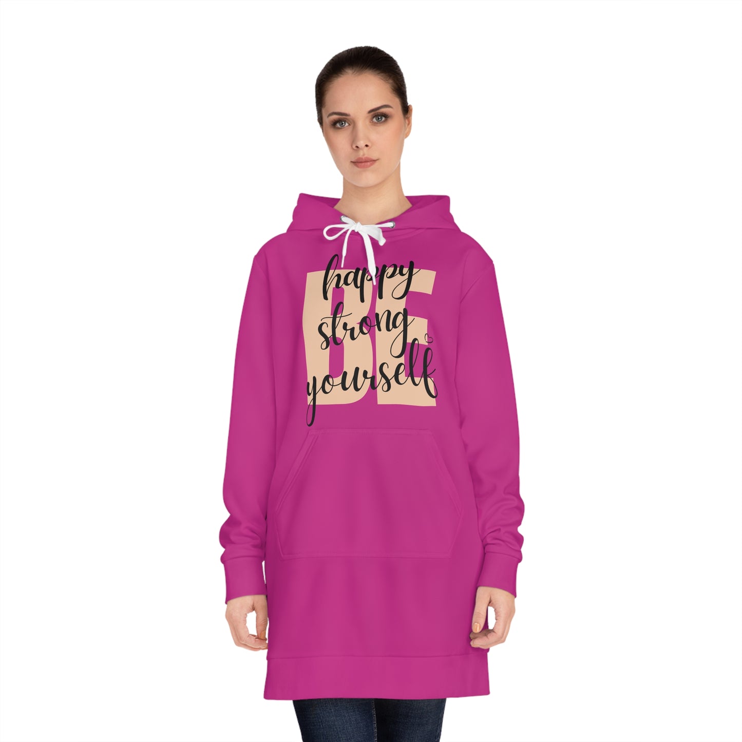 BE Women's Hoodie Dress dark pink