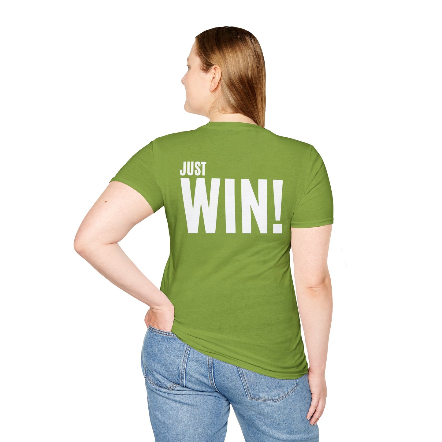 Just Win (FRONT/BACK design( Unisex Softstyle T-Shirt