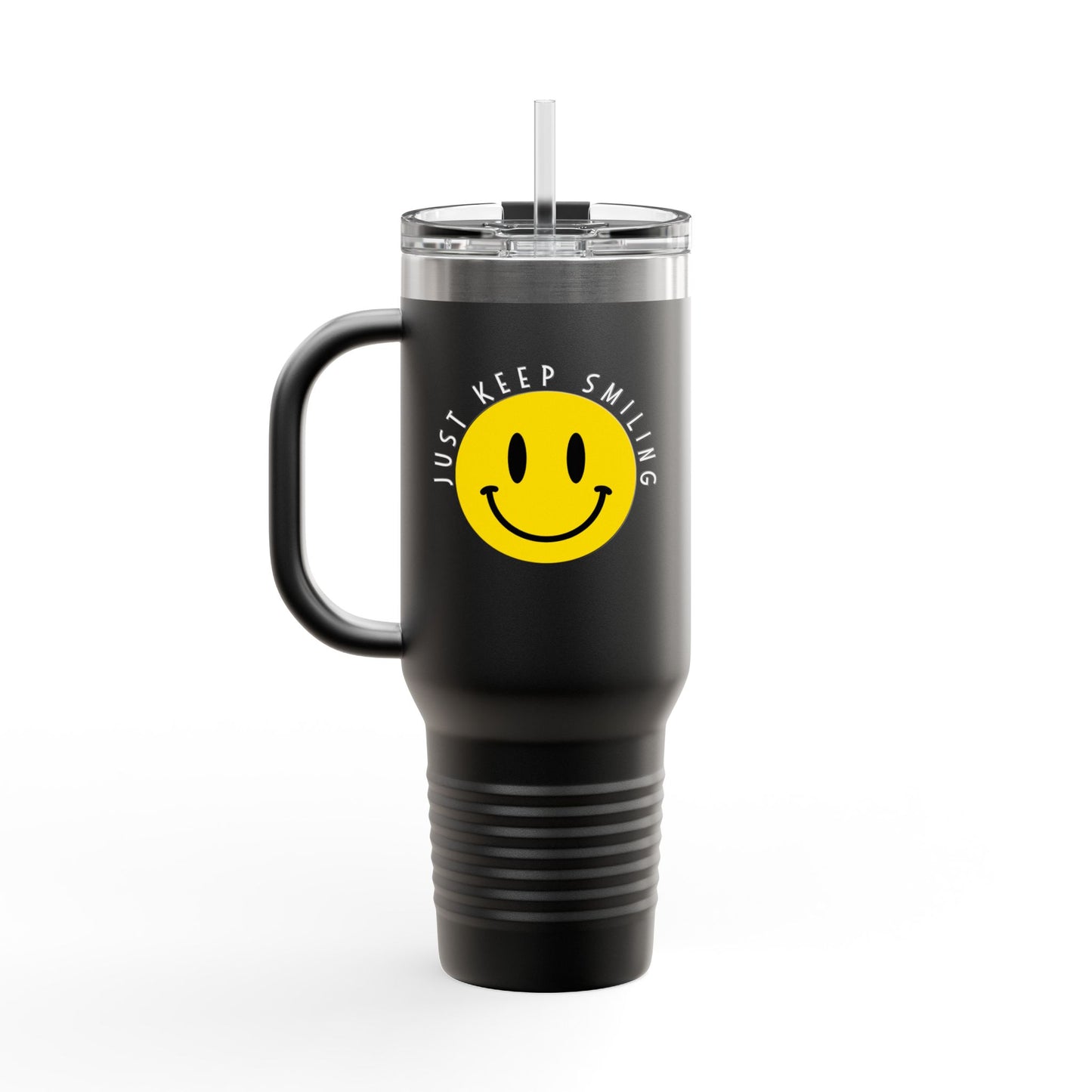 Just Keep Smiling Insulated Travel Mug, 40oz