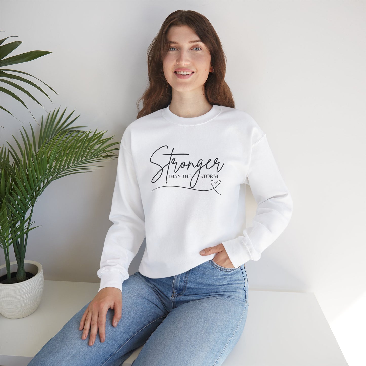 STRONGER than the storm - Crewneck Sweatshirt