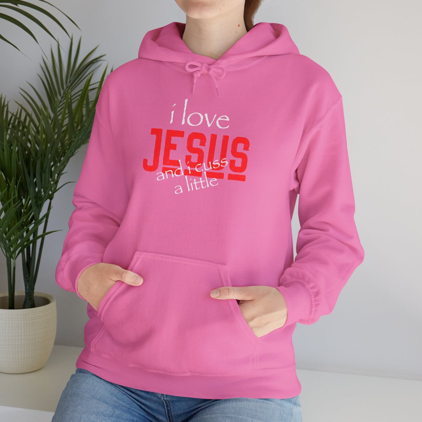 "I Love Jesus and I Cuss a little" Unisex Hooded Sweatshirt - Wear it Boldly to Say it Loudly!