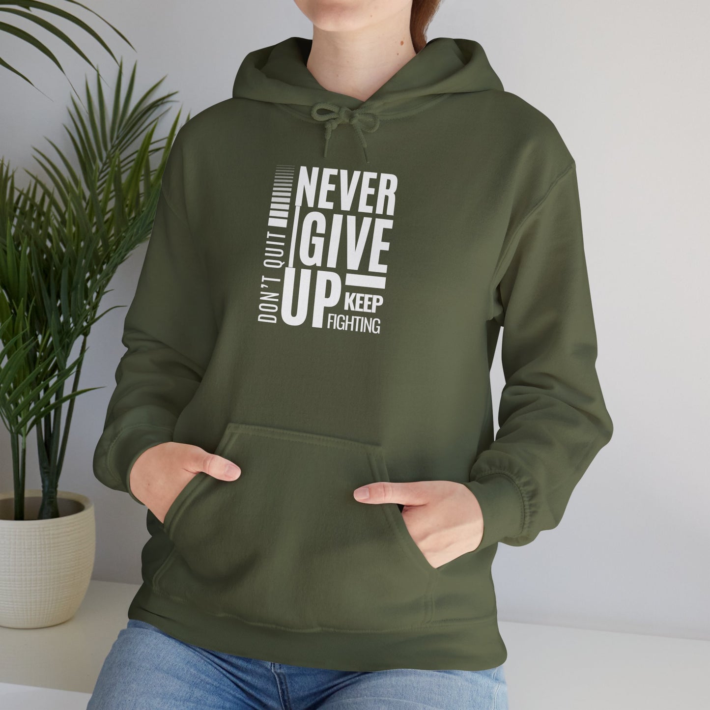 "JUST WIN" FRONT/BACK design Unisex Hooded Sweatshirt - Wear it Boldly to Say it Loudly!