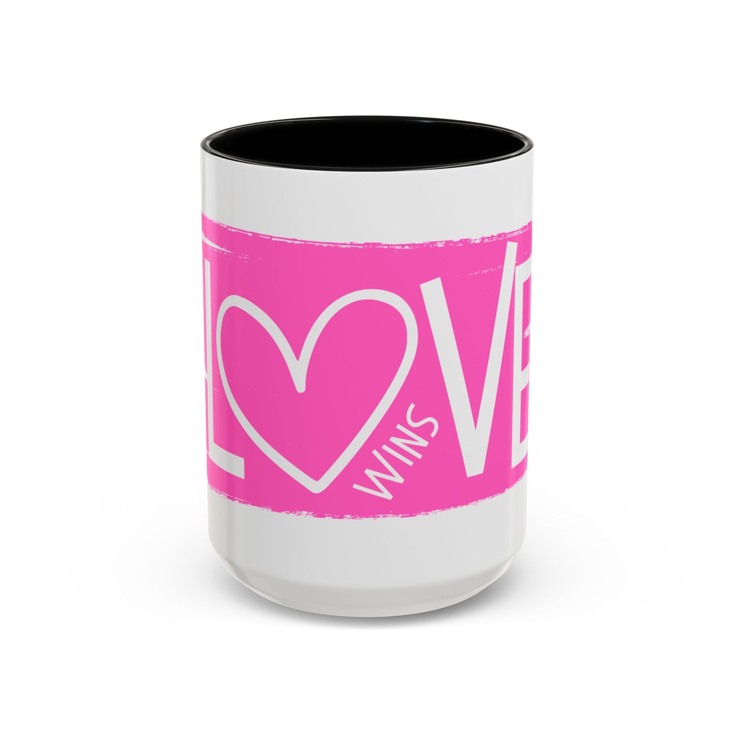 Love Wins Accent Coffee Mug (11, 15oz)