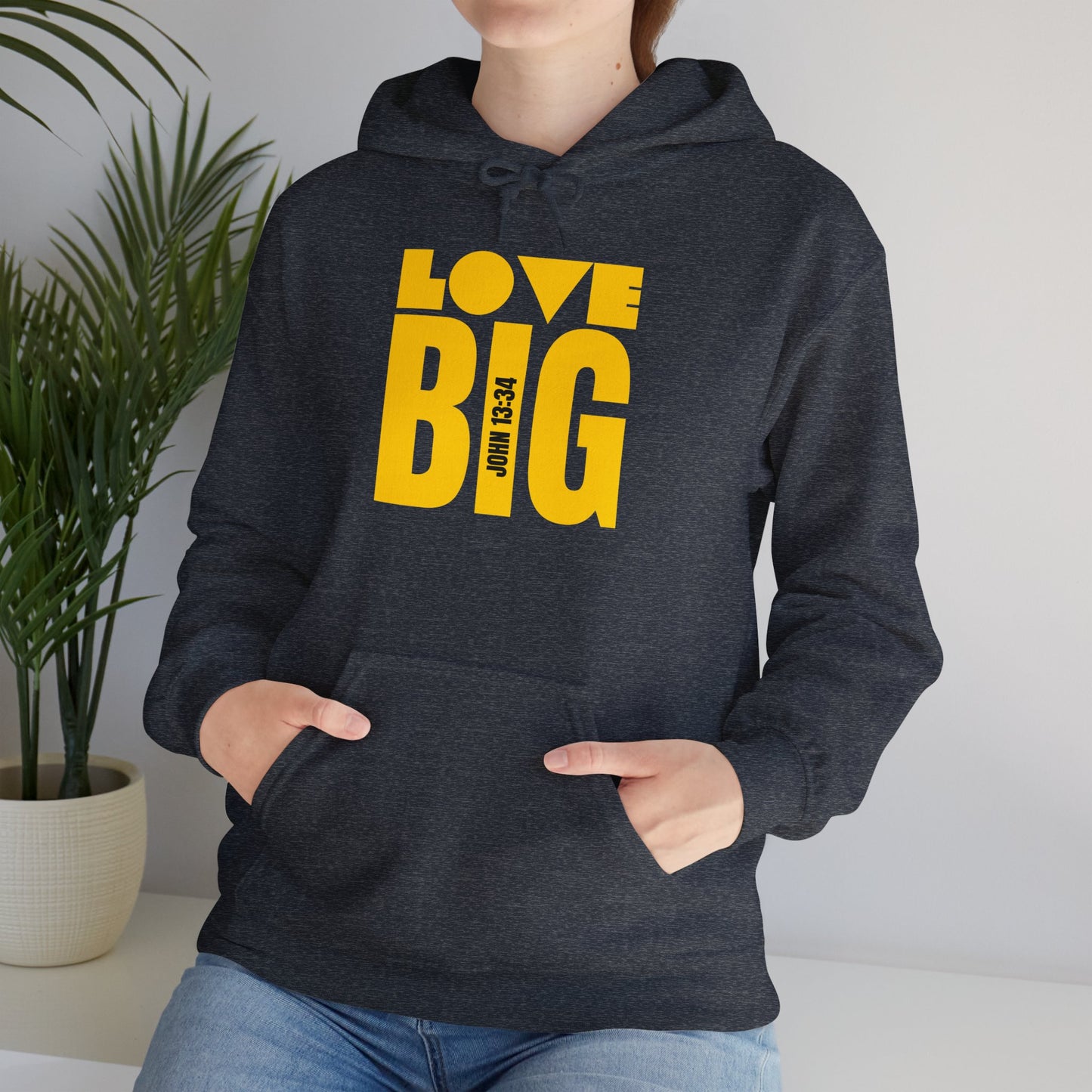 "Love Big"  Unisex Hooded Sweatshirt - Wear it Boldly to Say it Loudly!