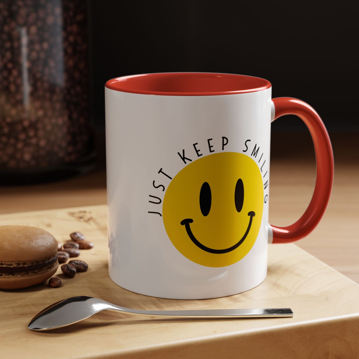 Keep Smiling Accent Coffee Mug (11, 15oz)