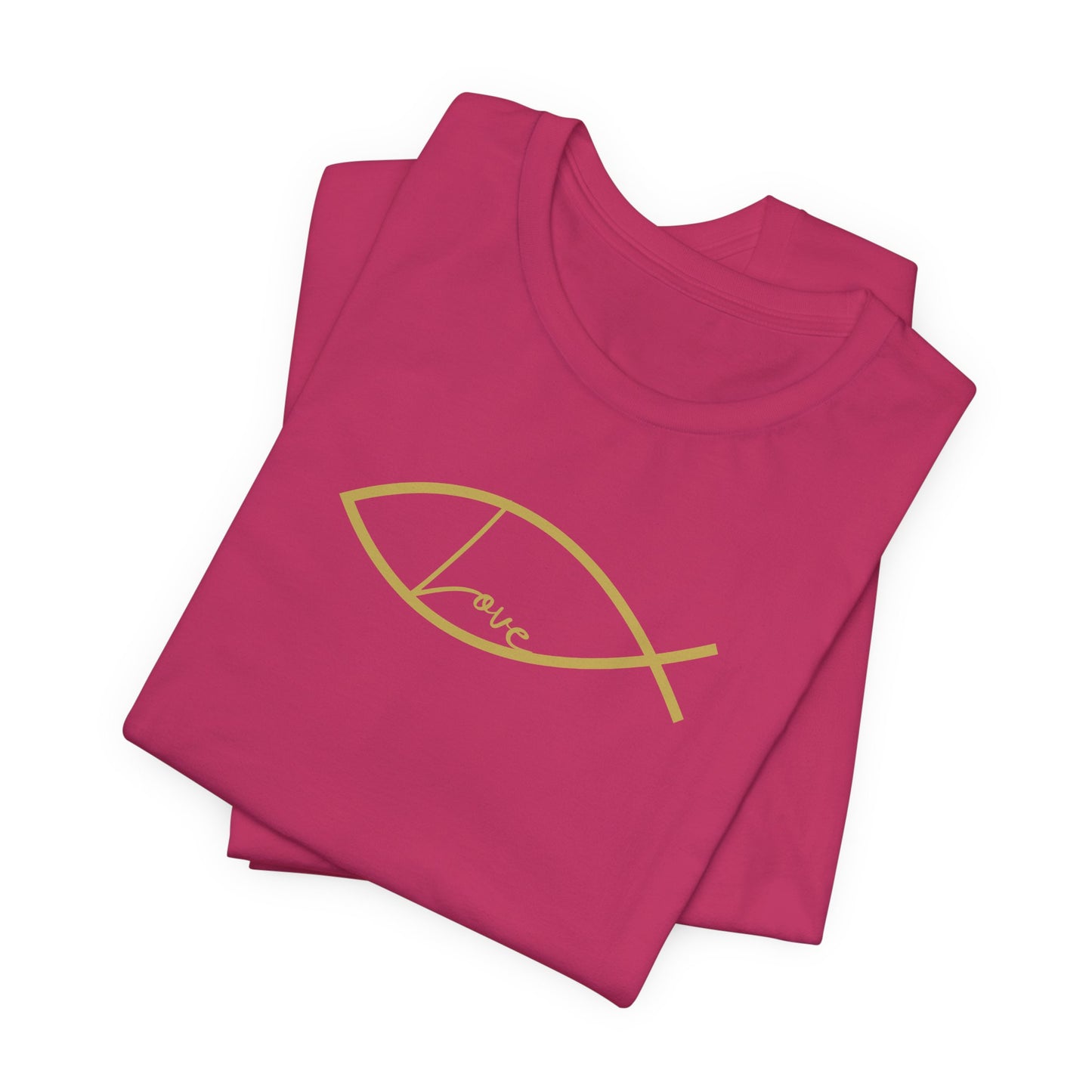 ICHTHYS (Christian Fish) Symbol-  Short Sleeve Tee - WEAR IT BOLDLY TO SAY IT LOUDLY!