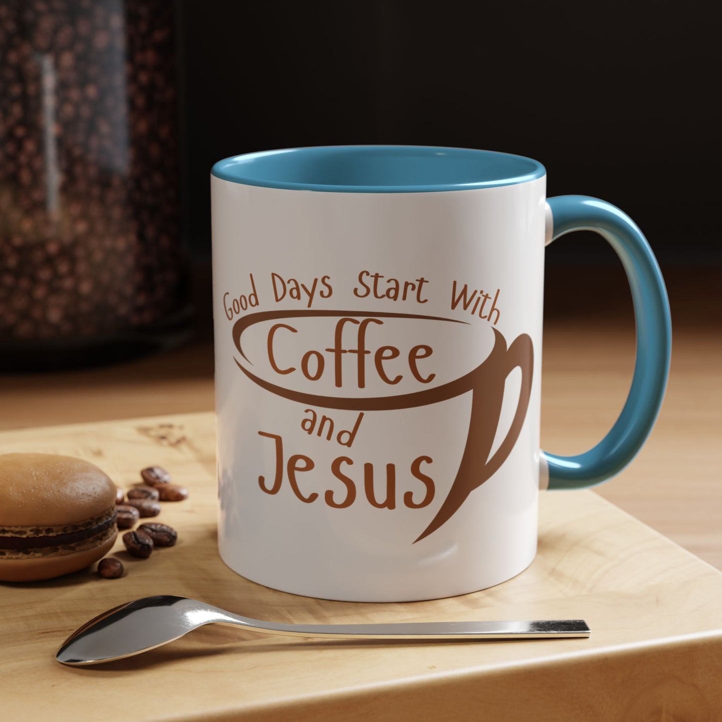 Coffee and Jesus Mug Accent Coffee Mug (11, 15oz)