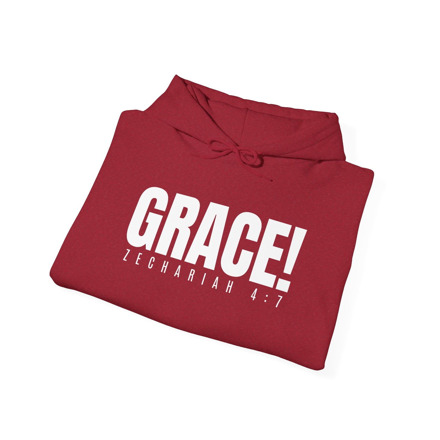 GRACE! (Zech 4:7) Unisex Hooded Sweatshirt - Wear it Boldly to Say it Loudly!