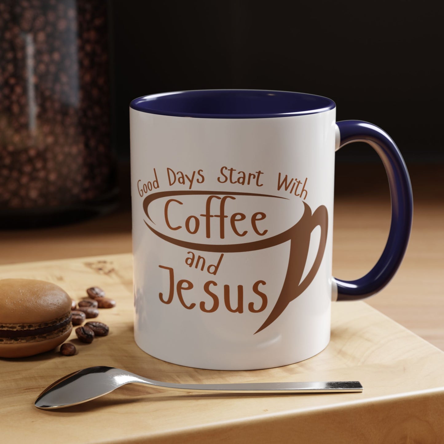 Coffee and Jesus Mug Accent Coffee Mug (11, 15oz)