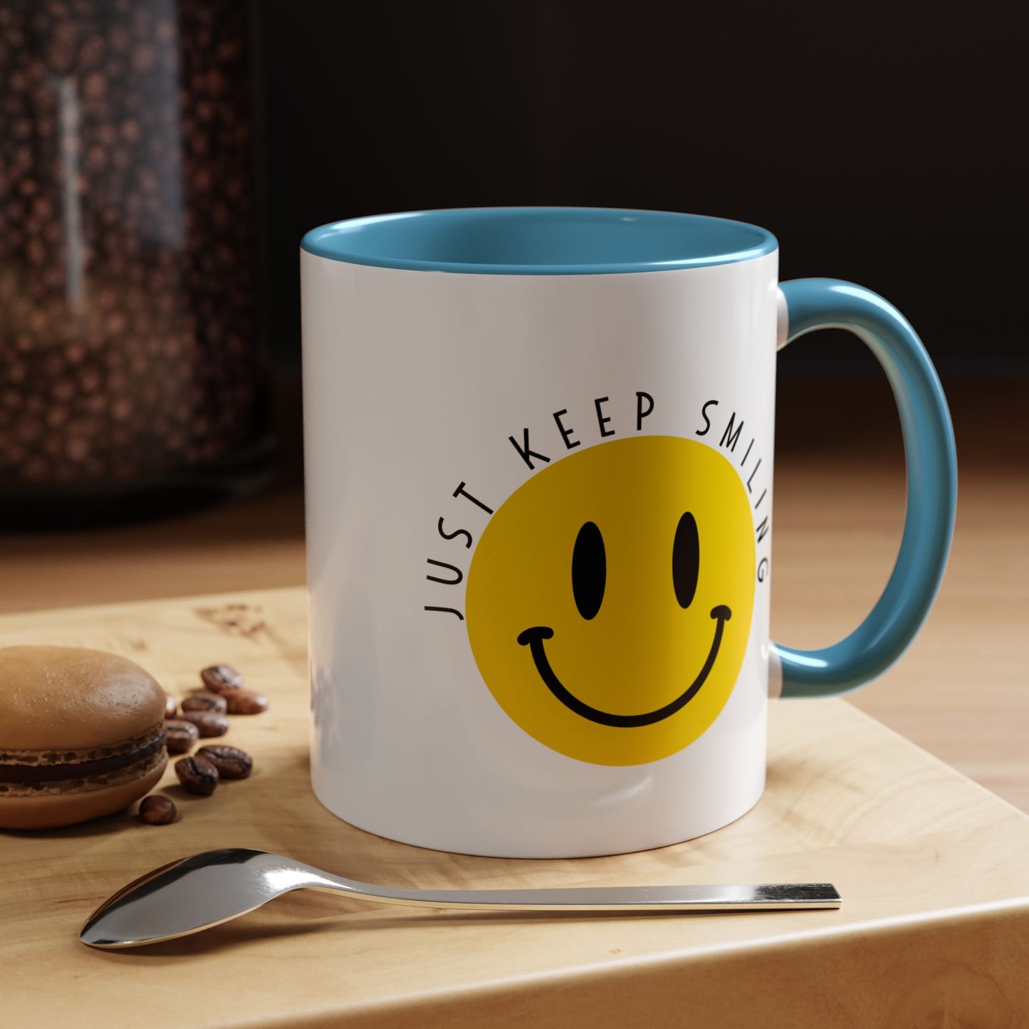 Keep Smiling Accent Coffee Mug (11, 15oz)