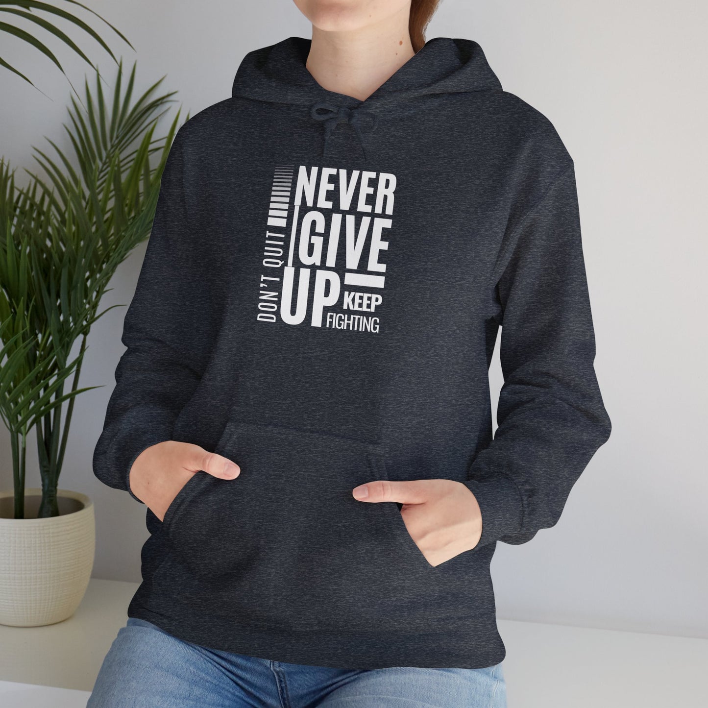 "JUST WIN" FRONT/BACK design Unisex Hooded Sweatshirt - Wear it Boldly to Say it Loudly!