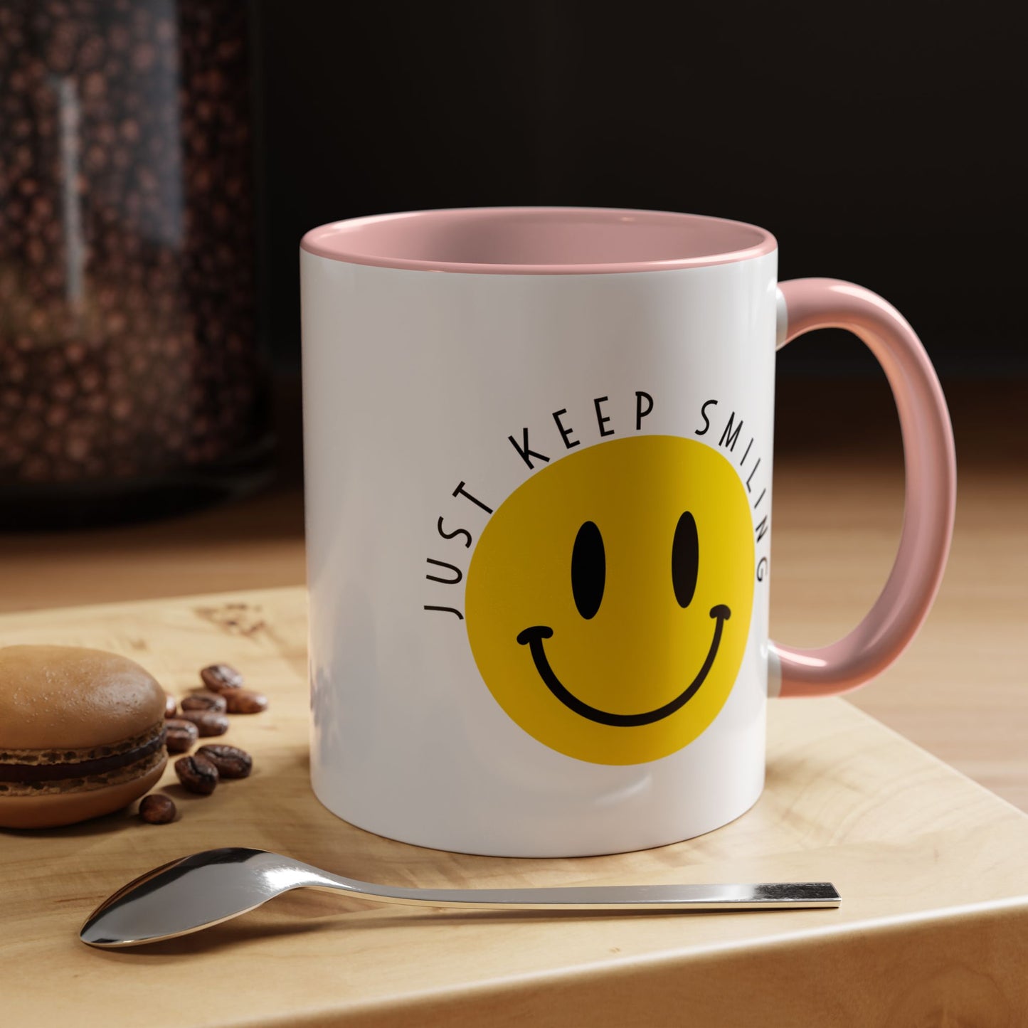 Keep Smiling Accent Coffee Mug (11, 15oz)