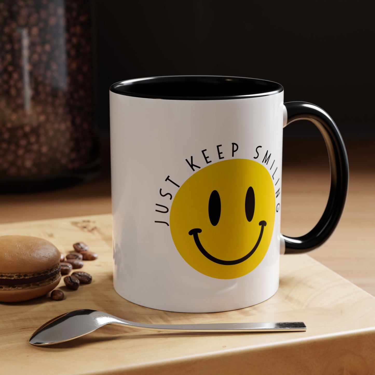 Keep Smiling Accent Coffee Mug (11, 15oz)