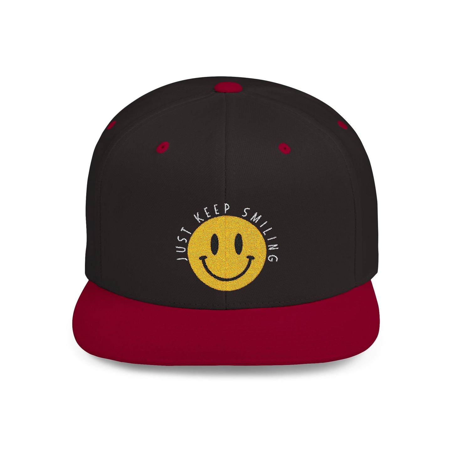 Snapback Cap - Just Keep Smiling Positive Vibes