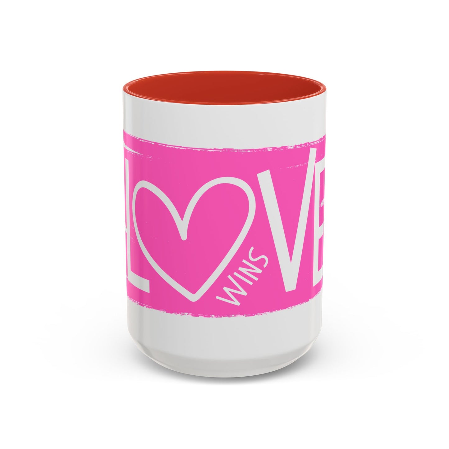 Love Wins Accent Coffee Mug (11, 15oz)