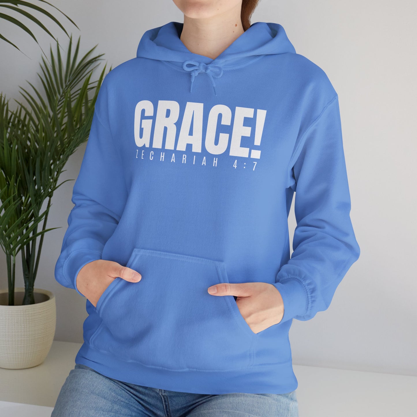 GRACE! (Zech 4:7) Unisex Hooded Sweatshirt - Wear it Boldly to Say it Loudly!