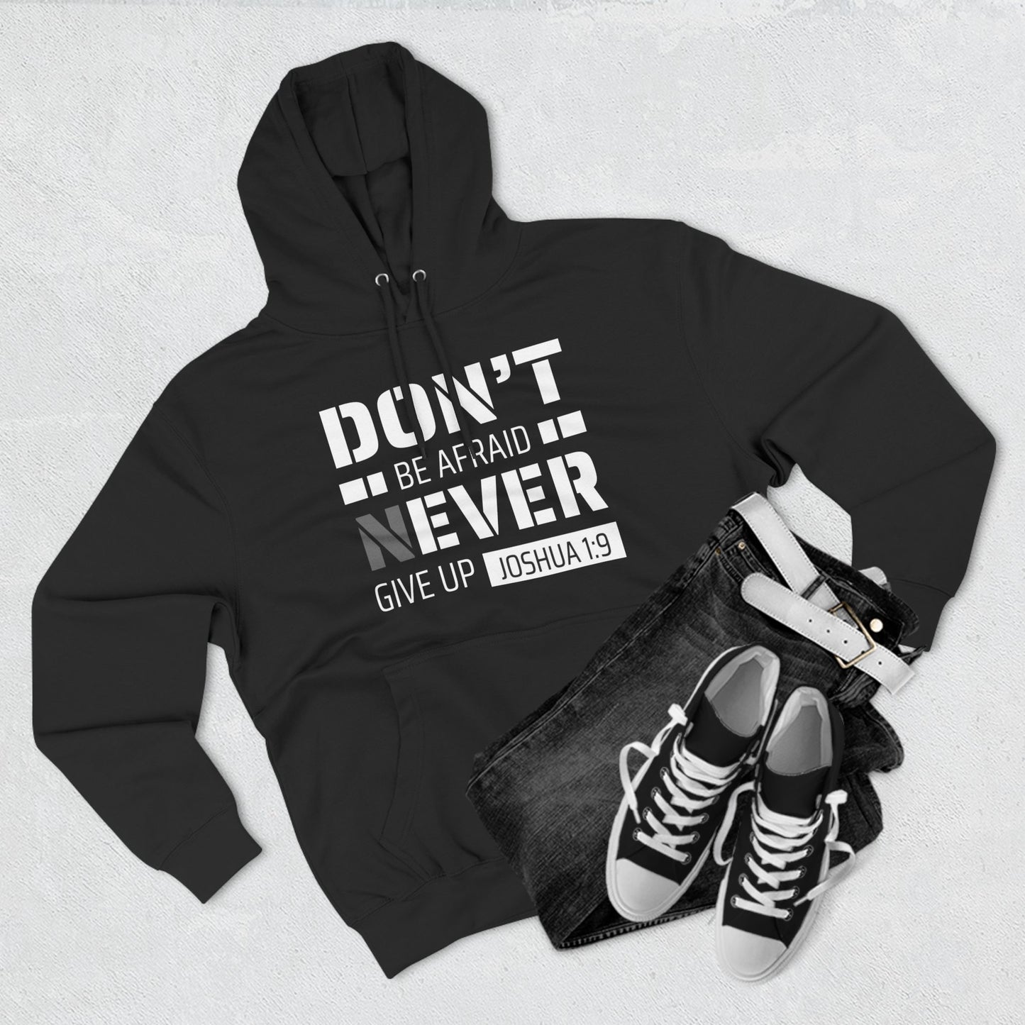 "Don't (N)EVER"  Three-Panel Fleece Hoodie - Wear it Boldly to Say it Loudly!